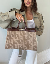 Fendi FF Embroidered Medium Peekaboo X-Tote