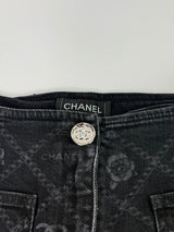 Chanel 23 Metiers D’Art Camellia & CC Logo Jeans (Size 42/UK14)