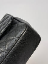 Chanel Classic Jumbo Single Flap In Black Caviar Leather With GHW