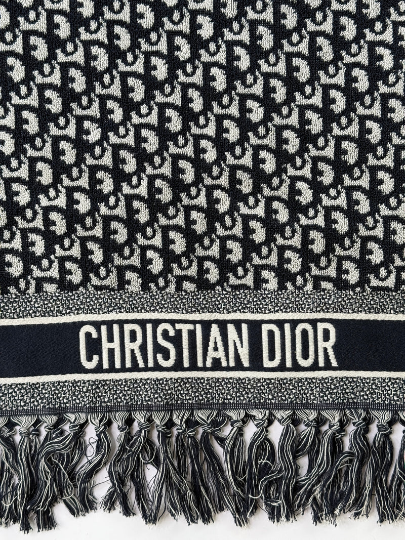 Christian Dior Navy Oblique Poncho