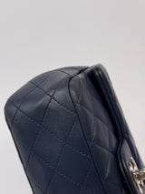 Chanel Mini Rectangle Flap Bag In Navy Lambskin With SHW