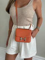 Hermès Constance 18 In Orange Epsom Leather With PHW