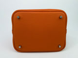 Hermès Picotin 22 In Orange Clemence Leather With PHW