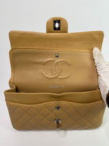 Chanel Medium Classic Double Flap Beige Lambskin With SHW
