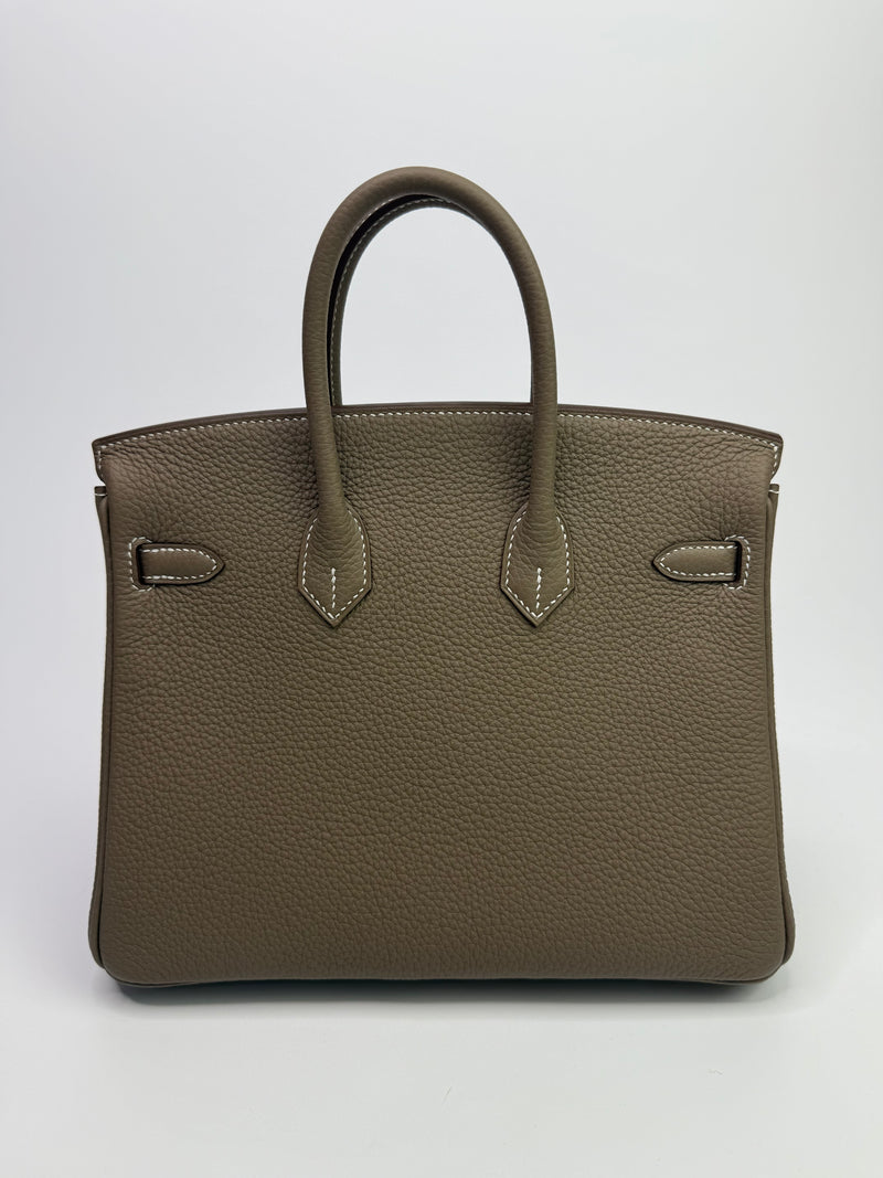 Hermès Birkin 25 Retourne Etoupe Togo Leather With GHW