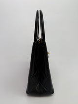 Chanel Mini Kelly Bag In Black Calfskin Leather GHW