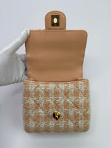 Chanel Mini Square Flap with Top Handle Antique Gold Hardware