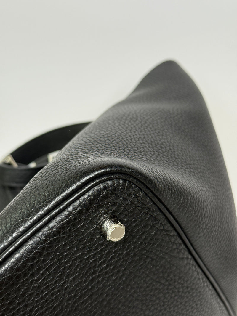 Hermès Picotin 22 In Black Clemence Leather With PHW