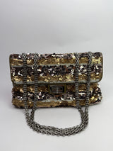 Chanel Sequin Striped Medium Reissue Flap