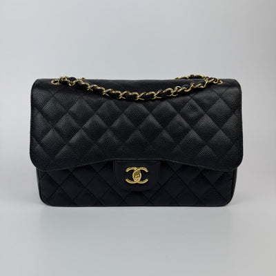 Chanel Jumbo Classic Double Flap In Black Caviar GHW