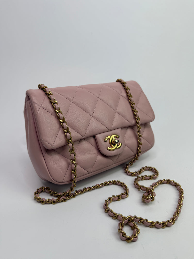 Chanel Mini Heart Charms Flap Antique Gold Hardware