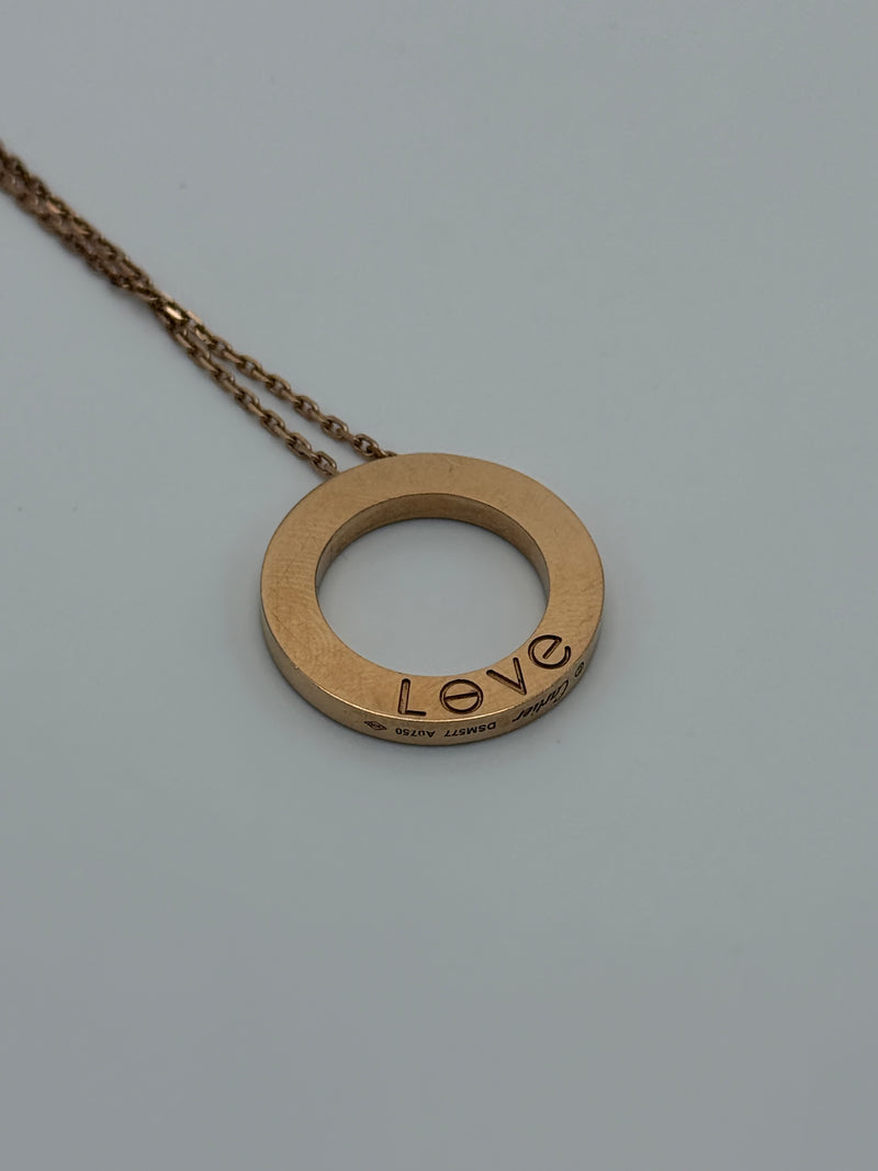 Cartier Love 18ct Rose-Gold and 0.34ct Diamond Necklace