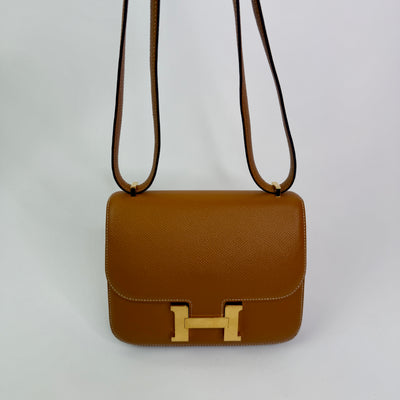 Hermès Constance 18 In Toffee Epsom Leather GHW