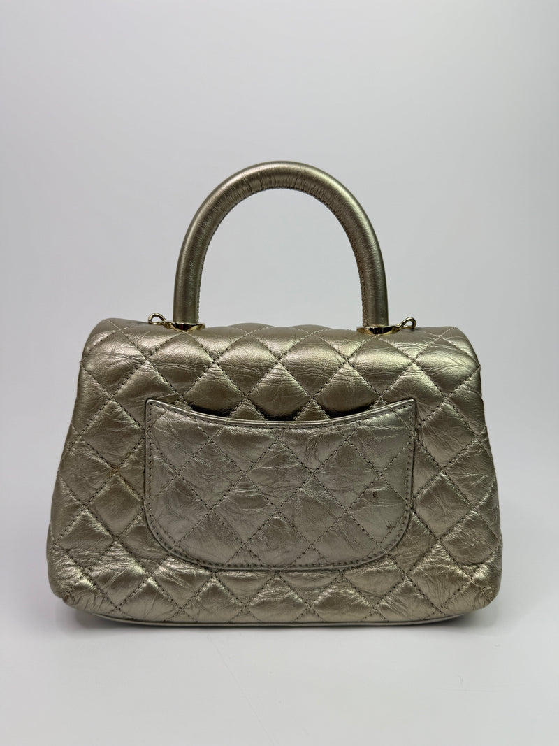 Chanel Small Coco In Gold Crumpled Calfskin With GHW