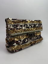Chanel Sequin Striped Medium Reissue Flap