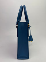 Prada Mini Tote In Powder Blue Saffiano Leather
