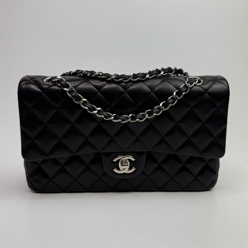 Chanel Medium Classic Double Flap Black Lambskin With SHW