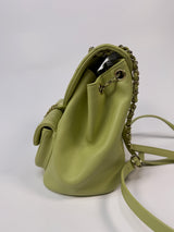Chanel Duma Backpack In Green Calfskin Leather With PGHW