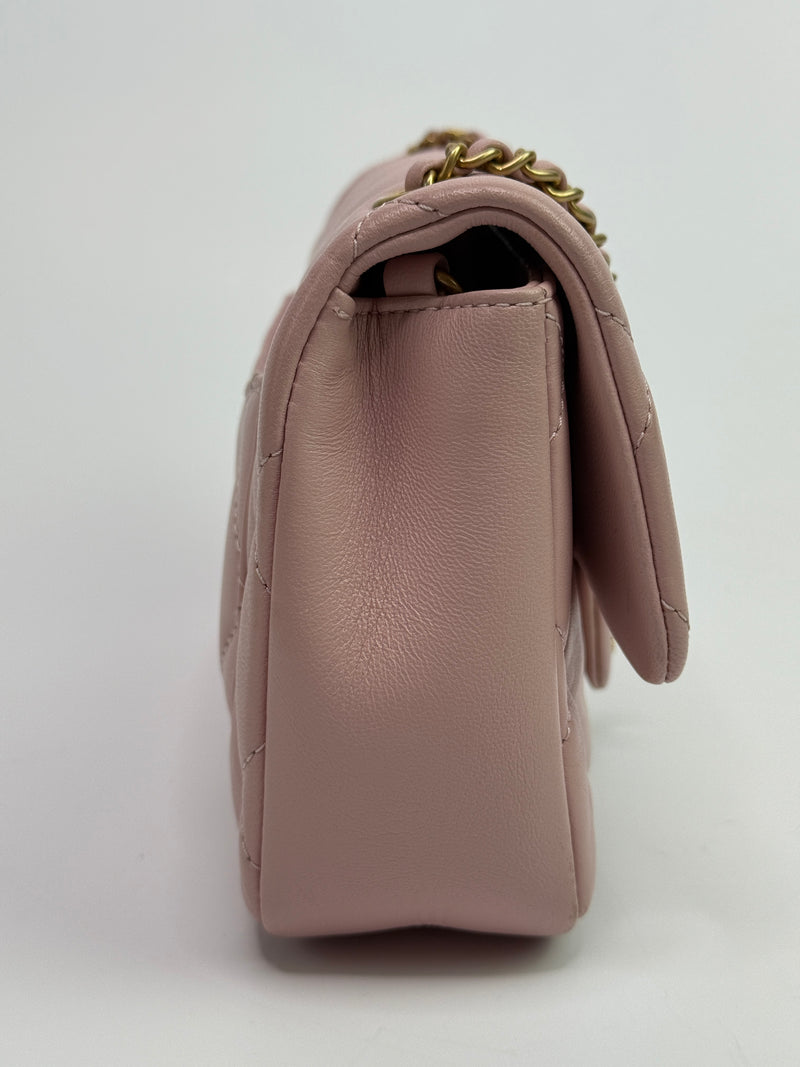 Chanel Mini Heart Charms Flap Antique Gold Hardware