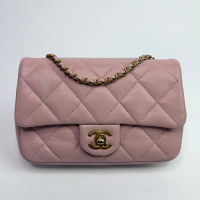 Chanel Mini Heart Charms Flap Antique Gold Hardware