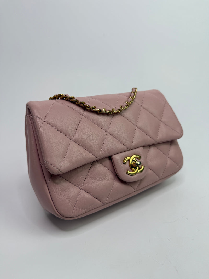 Chanel Mini Heart Charms Flap Antique Gold Hardware