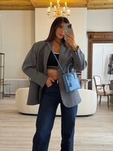 Prada Mini Tote In Powder Blue Saffiano Leather