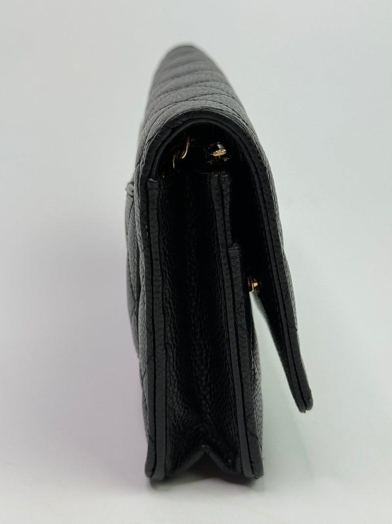 Chanel Wallet On Chain Black Caviar Leather With GHW