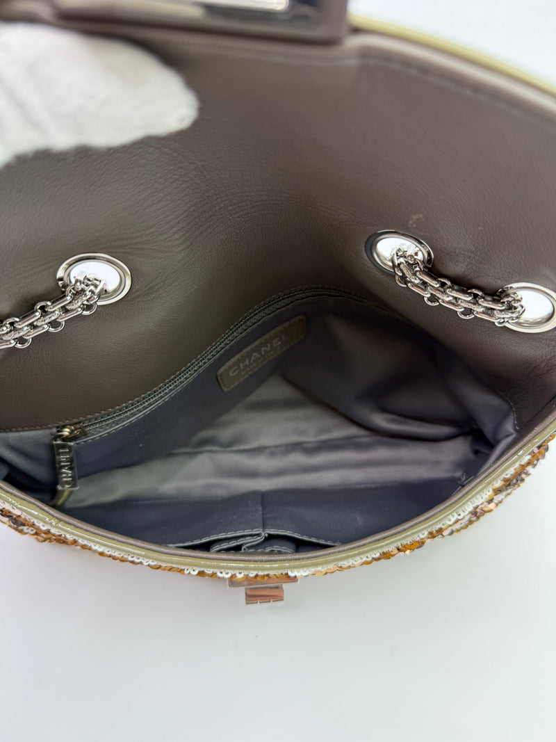 Chanel Sequin Striped Medium Reissue Flap