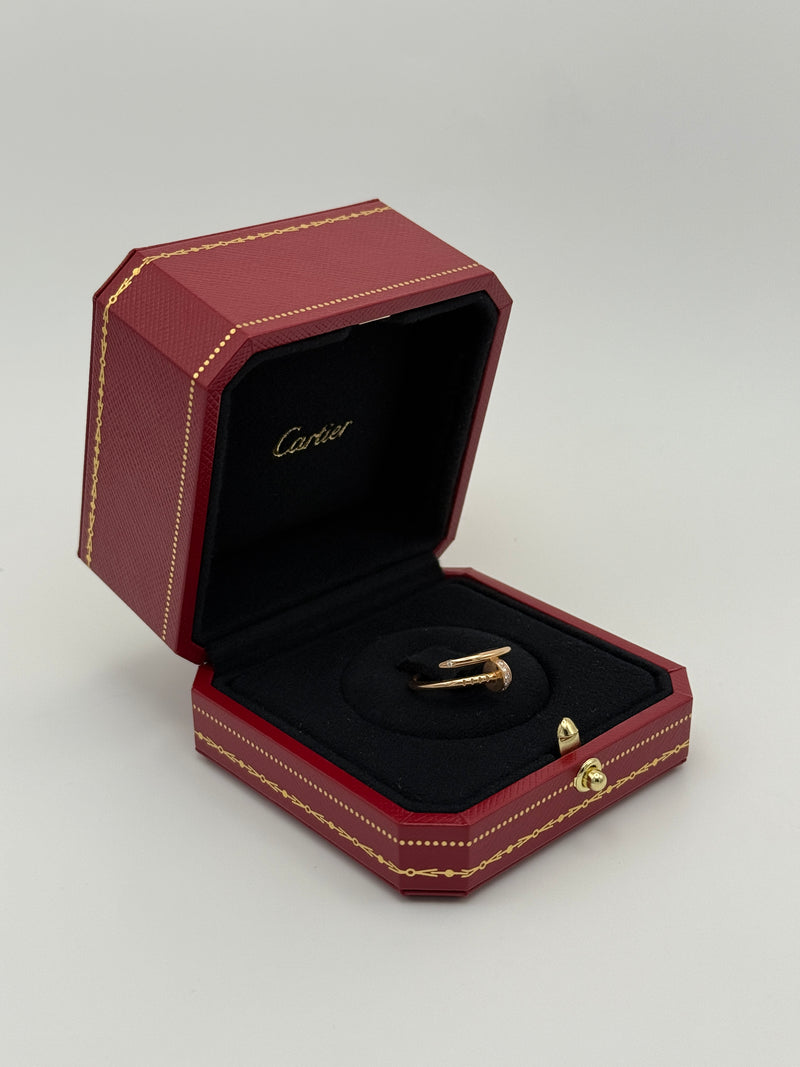 Cartier Rose Gold Juste un Clou Ring With Diamonds  (Size 51)