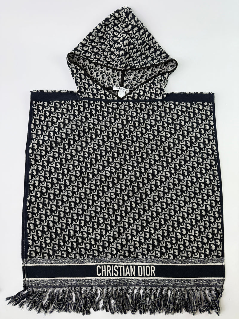Christian Dior Navy Oblique Poncho