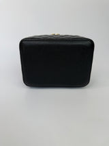 Chanel Vanity Case In Black Caviar Leather With GHW