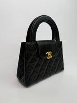 Chanel Mini Kelly Bag In Black Calfskin Leather GHW