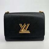 Louis Vuitton Black Epi Leather Twist MM Shoulder Bag