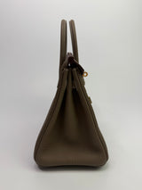 Hermès Birkin 25 Retourne Etoupe Togo Leather With GHW