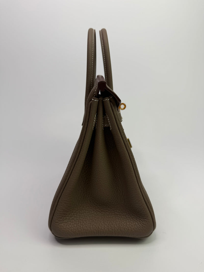 Hermès Birkin 25 Retourne Etoupe Togo Leather With GHW