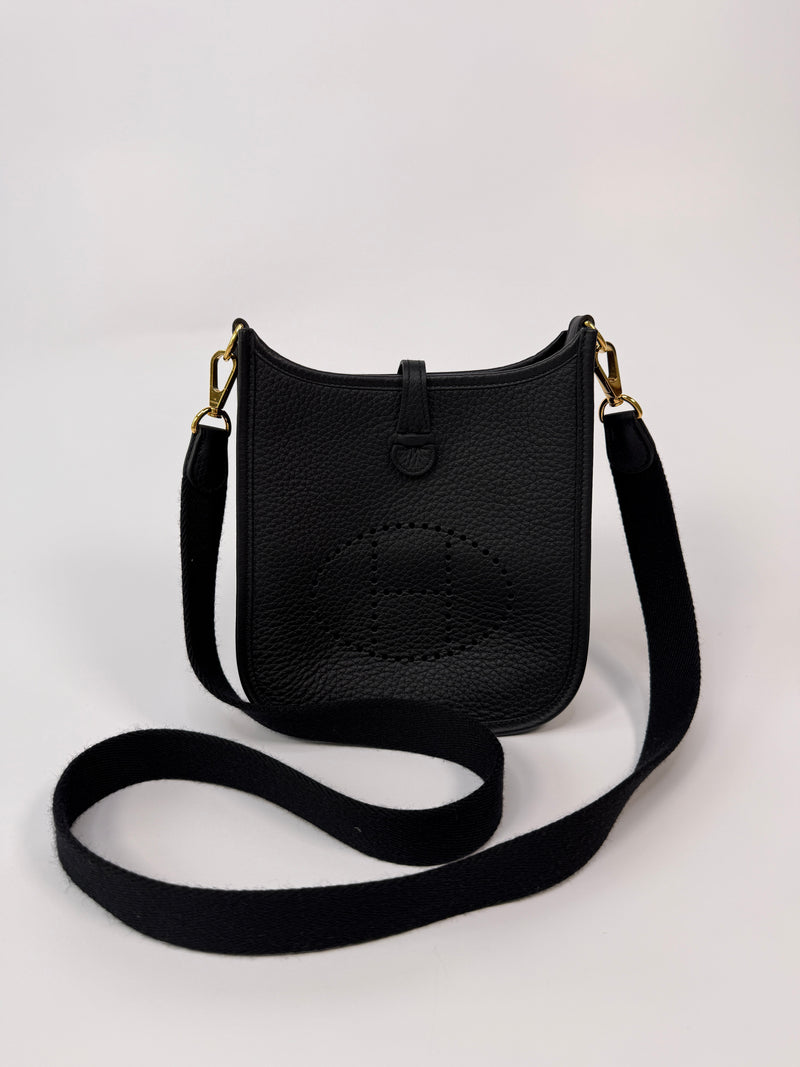 Hermès Evelyne TPM Black Clemence GHW