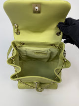 Chanel Duma Backpack In Green Calfskin Leather With PGHW