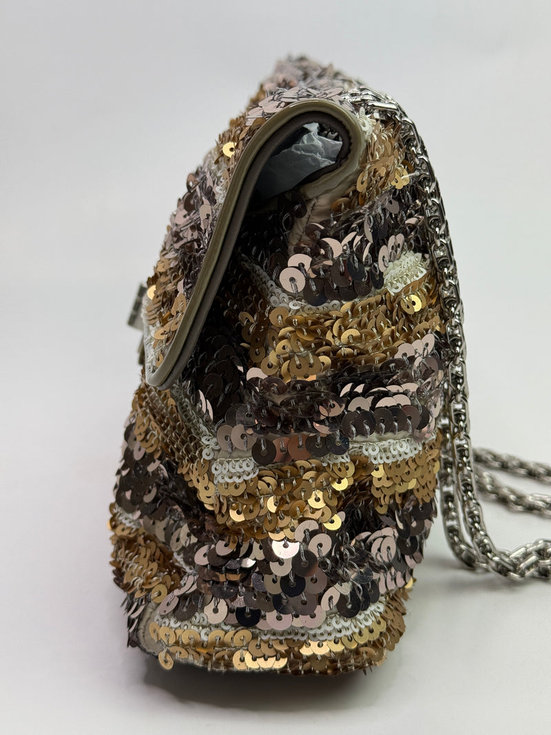 Chanel Sequin Striped Medium Reissue Flap