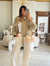 Chanel 19 Small Flap Bag In Beige Lambskin Leather