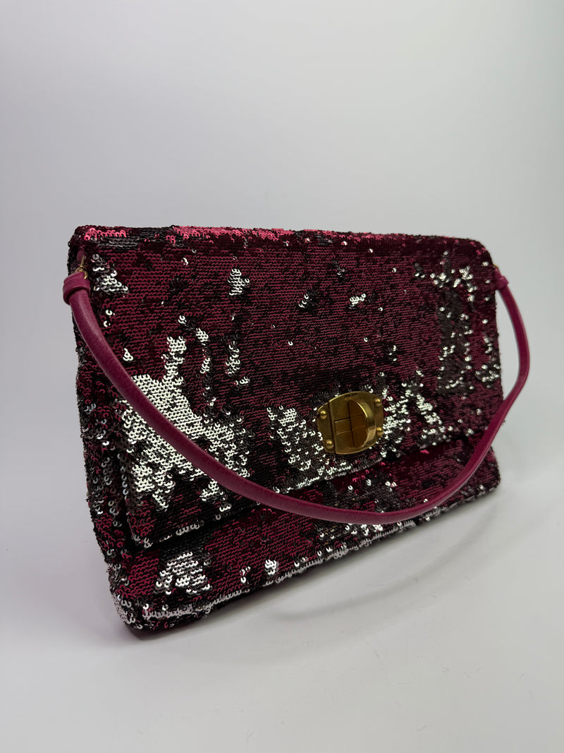 Miu Miu Pink Sequin Clutch