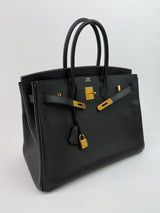 Hermès Birkin 35 Black Epsom Leather GHW