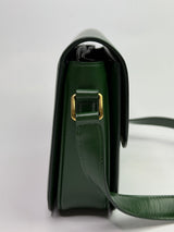 Celine Classique Medium Triomphe Bag In Green Calfskin