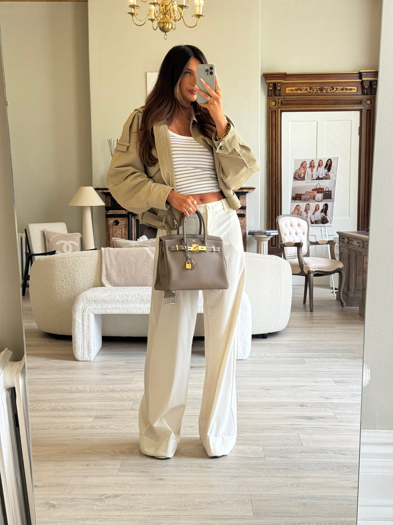 Hermès Birkin 30 Sellier In Etoupe Togo Leather GHW