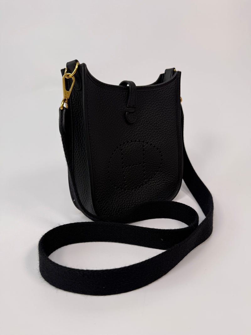 Hermès Evelyne TPM Black Clemence GHW