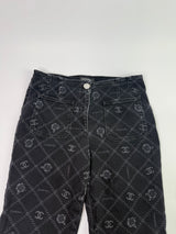 Chanel 23 Metiers D’Art Camellia & CC Logo Jeans (Size 42/UK14)