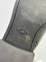 Gucci Logo Plaque Monogram Panelled Ankle Boots (Size 41/UK7)