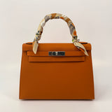 Hermès Kelly 28 In Orange Epsom Leather With PHW